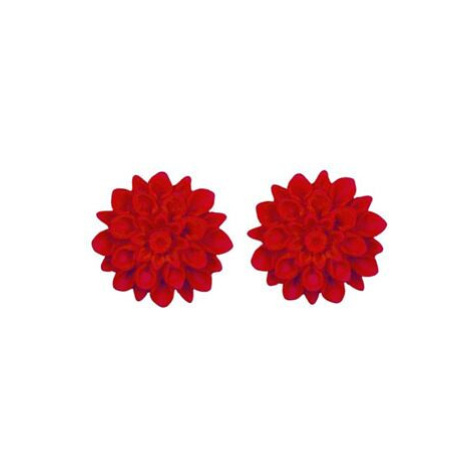 HORSEFEATHERS Flowerski náušnice - sweet cherry RED
