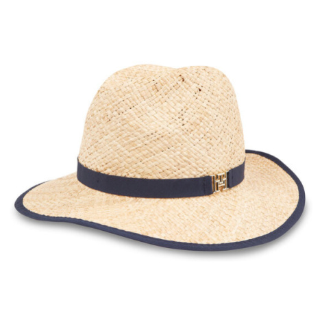 Tommy Hilfiger Klobúk Beach Summer Straw Fedora Hat AW0AW16044 Écru