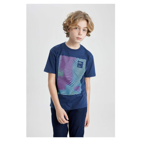 DEFACTO Boy Regular Fit Crew Neck Printed Short Sleeve T-Shirt