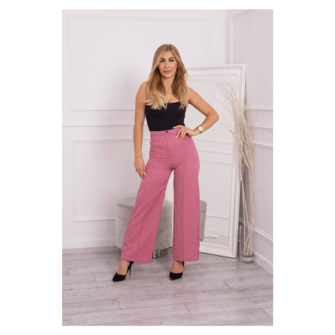 Wide leg trousers navy pink