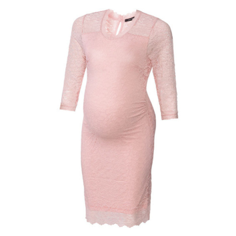 esmara® Dámske tehotenské šaty, z elastickej čipky (bledoružová)
