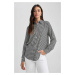 DEFACTO Regular Fit Long Sleeve Patterned Shirt