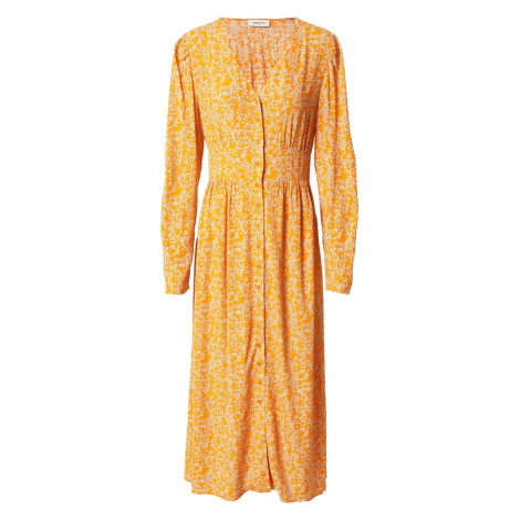 modström Košeľové šaty 'Corinna'  oranžová / biela