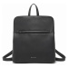 Miss Lulu elegantný minimalistický batoh z PU kože - čierny