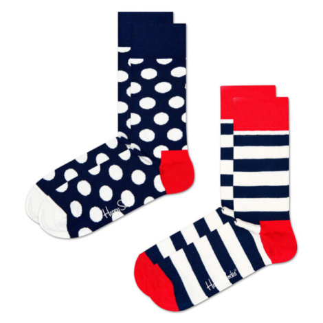 Happy Socks Súprava 2 párov vysokých ponožiek unisex BDO02-6650 Farebná