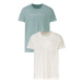 LIVERGY® Pánske tričko, 2 kusy (zelená/biela)