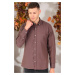 G674 DEWBERRY MEN'S SHIRT-PLAIN BROWN