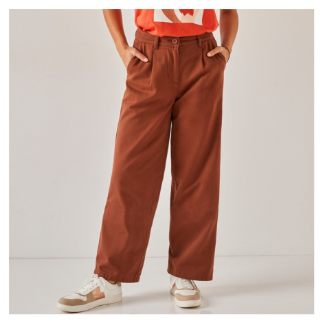 Keprové široké nohavice pre nižšiu postavu Blancheporte