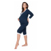 Tmavomodré tehotenské pyžamo 0153