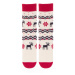 Vlnené ponožky Vlnáč Nordic červený lem