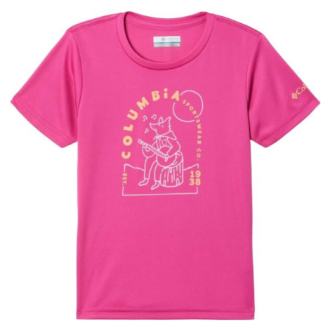 Columbia MIRROR CREEK SHORT SLEEVE GRAPHIC SHIRT Dievčenské tričko, ružová, veľkosť