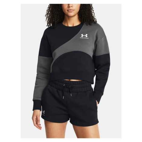 Čierna mikina Under Armour Essential Fleece Crop Crew