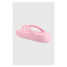 Žabky Crocs Classic Platform Flip 207714.6S0-6S0, dámske, ružová farba, na platforme, 207714
