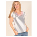 White Striped T-Shirt Brakeburn - Women