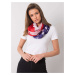 White and red scarf with print