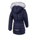 Lewro NETY Dievčenský zimný kabát, tmavo modrá, veľkosť