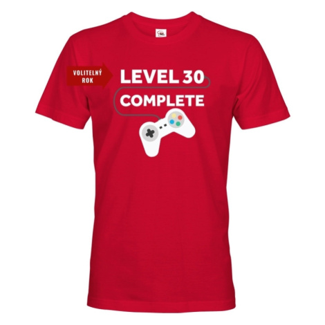 Pánské tričko k narodeninám - Level complete 30  s vekom na prianie