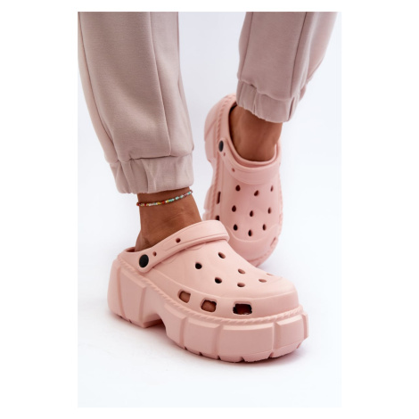 Women's foam slippers with solid soles pink Witima