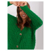 Green V-neck cardigan in rue paris