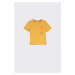 Detské bavlnené tričko Coccodrillo žltá farba, s potlačou