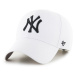 Čiapka 47brand MLB New York Yankees biela farba, s nášivkou, B-MVP17WBV-WHF