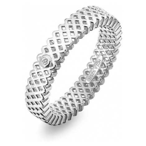 Hot Diamonds Luxusný strieborný prsteň s diamantom Quest Filigree DR222 56 mm