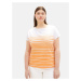 Tom Tailor Women + Tričko  oranžová / biela