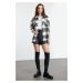 Trendyol Khaki Oversized Flannel Plaid Shirt