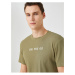 Koton Embroidered Motto T-Shirt, Crew Neck Short Sleeved