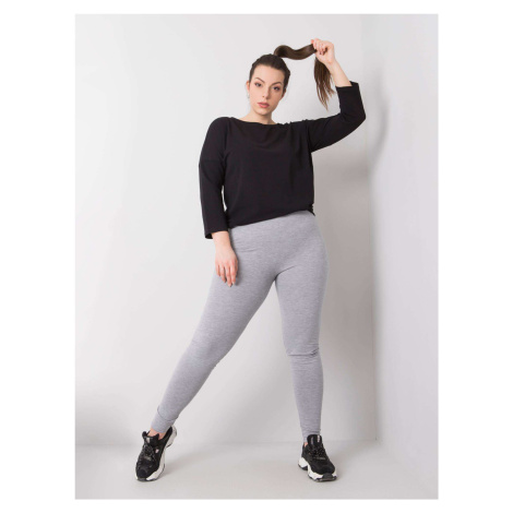 Grey melange cotton plus leggings