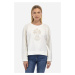 Mikina La Martina Woman Fleece Crewneck L/S Spri Off White