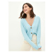 LC Waikiki V-Neck Plain Long Sleeve Women's Knitwear Cardigan