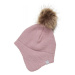 Dievčenská zimná čiapka COLOR KIDS Baby hat w. detach fake fur, zephyr