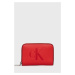 Peňaženka Calvin Klein Jeans dámsky, červená farba