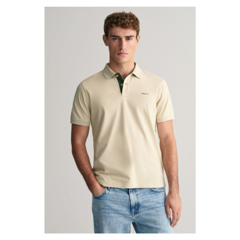 POLOKOŠEĽA GANT REG CONTRAST PIQUE SS RUGGER SILKY BEIGE