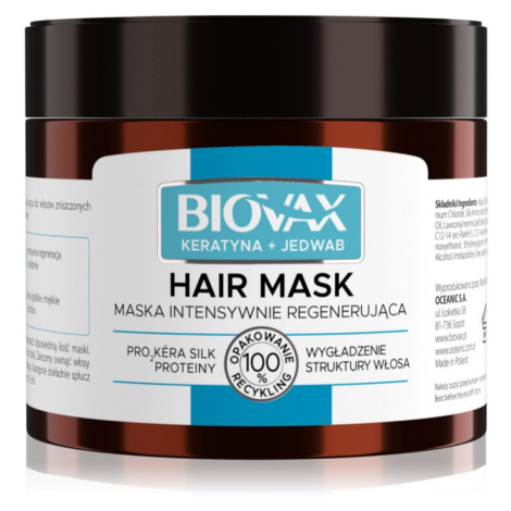 Biovax Keratin & Silk regeneračná maska pre hrubé vlasy