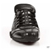 topánky kožené NEW ROCK ITALI NEGRO, BOX PLANE Čierna