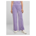 Women's Straight Velvet Sweatpants High Waisted Lavender