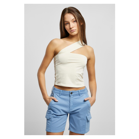 Women's top with one strap whitesand Urban Classics