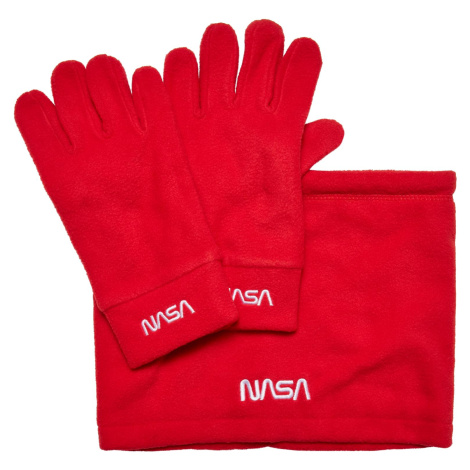 NASA fleece set red