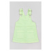 Dievčenské šaty zippy zelená farba, mini, rovný strih