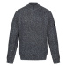 Regatta Solomon Pletený sveter so zipsom TRF673 Dark Grey Marl