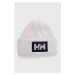 Čiapka Helly Hansen HH BOX BEANIE šedá farba, z hrubej pleteniny, 53648