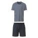 LIVERGY® Pánske krátke pyžamo (pruhy/námornícká modrá/biela)