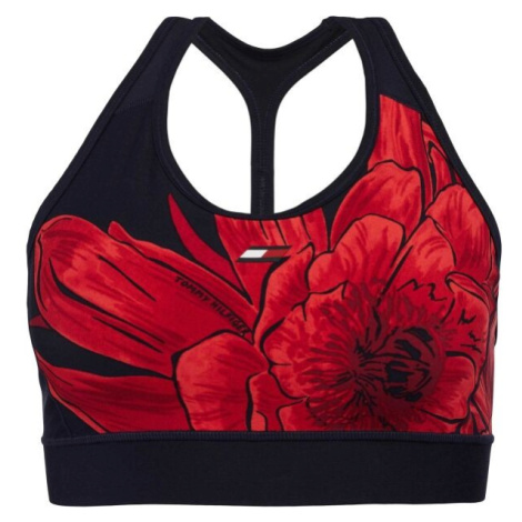 Tommy Hilfiger MID INTENSITY FLORAL AOP BRA Dámska športová podprsenka, tmavo modrá, veľkosť