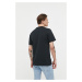 Bavlnené tričko Converse 10025060.A02-CONVERSEBL, čierna farba, s potlačou