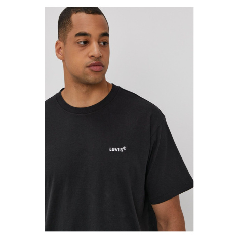 Tričko Levi's A0637.0001-Blacks, pánske, čierna farba, jednofarebné Levi´s