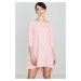 Ružové šaty s asymetrickou sukňou K141