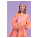 Dievčenské bavlnené šaty Coccodrillo mini, áčkový strih