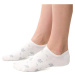 Smotanové dámske členkové ponožky so vzorom Art.021 EA070, ECRU